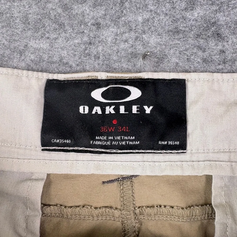 Oakley Mens Khaki Chino Pants Straight Leg Tan Outdoor Casual Trousers 36x32